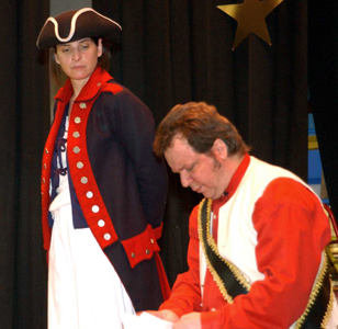 A. Pasquale and P. O'Keefe in Deborah Sampson
